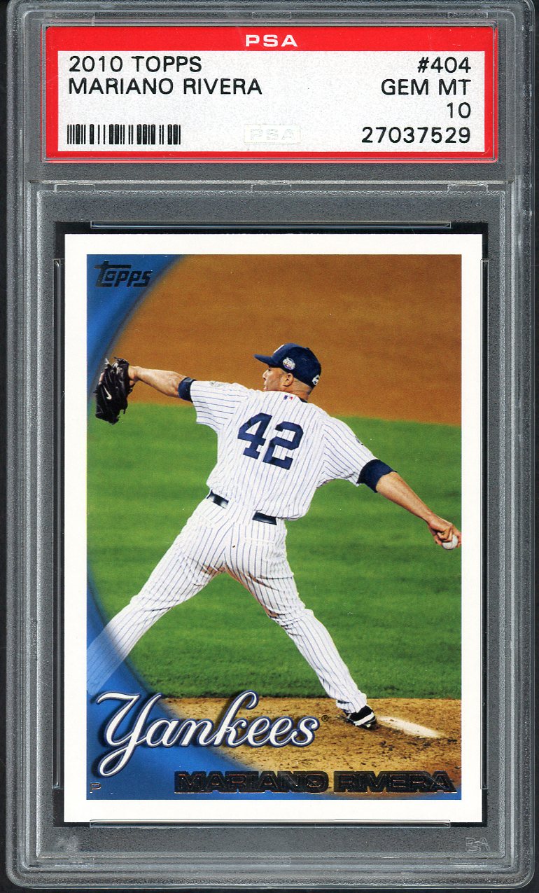 2010 Topps #404 Mariano Rivera Yankees PSA 10 GEM MINT 562491
