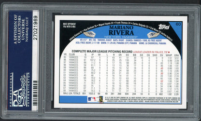 2009 Topps #060 Mariano Rivera Yankees PSA 10 GEM MINT 562492