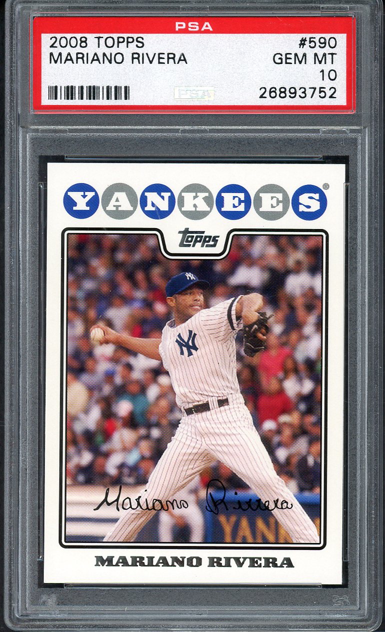 2008 Topps #590 Mariano Rivera Yankees PSA 10 GEM MINT 562493