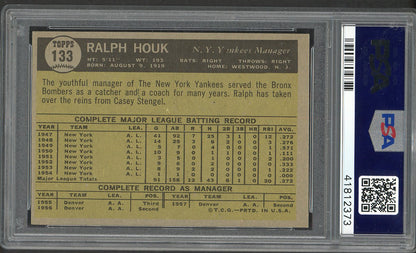 1961 Topps Baseball #133 Ralph Houk Yankees PSA 6 EX-MT 562498