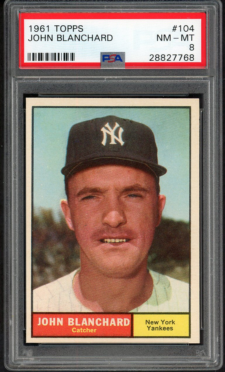 1961 Topps Baseball #104 John Blanchard Yankees PSA 8 NM/MT 562500