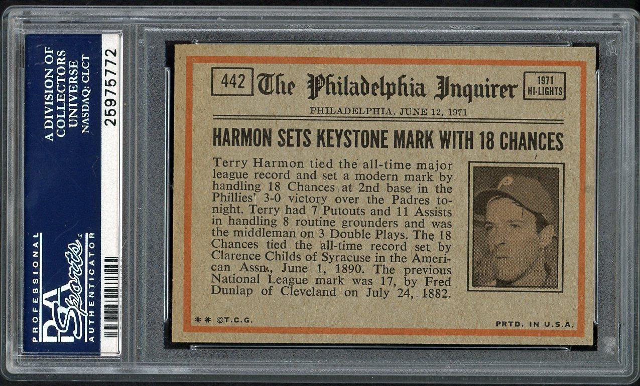 1972 Topps Baseball #442 Thurman Munson IA Yankees PSA 8 NM/MT 562503