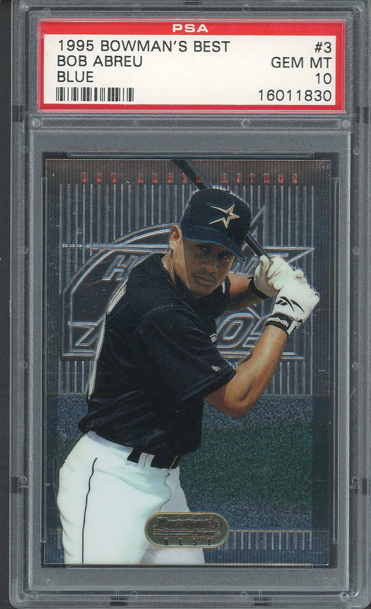 1995 Bowman Best #003 Bobby Abreu Astros PSA 10 GEM MINT Blue 562518