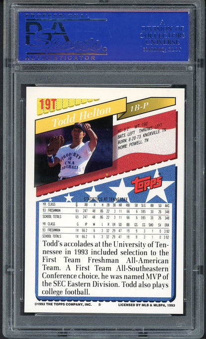 1993 Topps Traded #19T Todd Helton Team USA PSA 9 MINT 562521