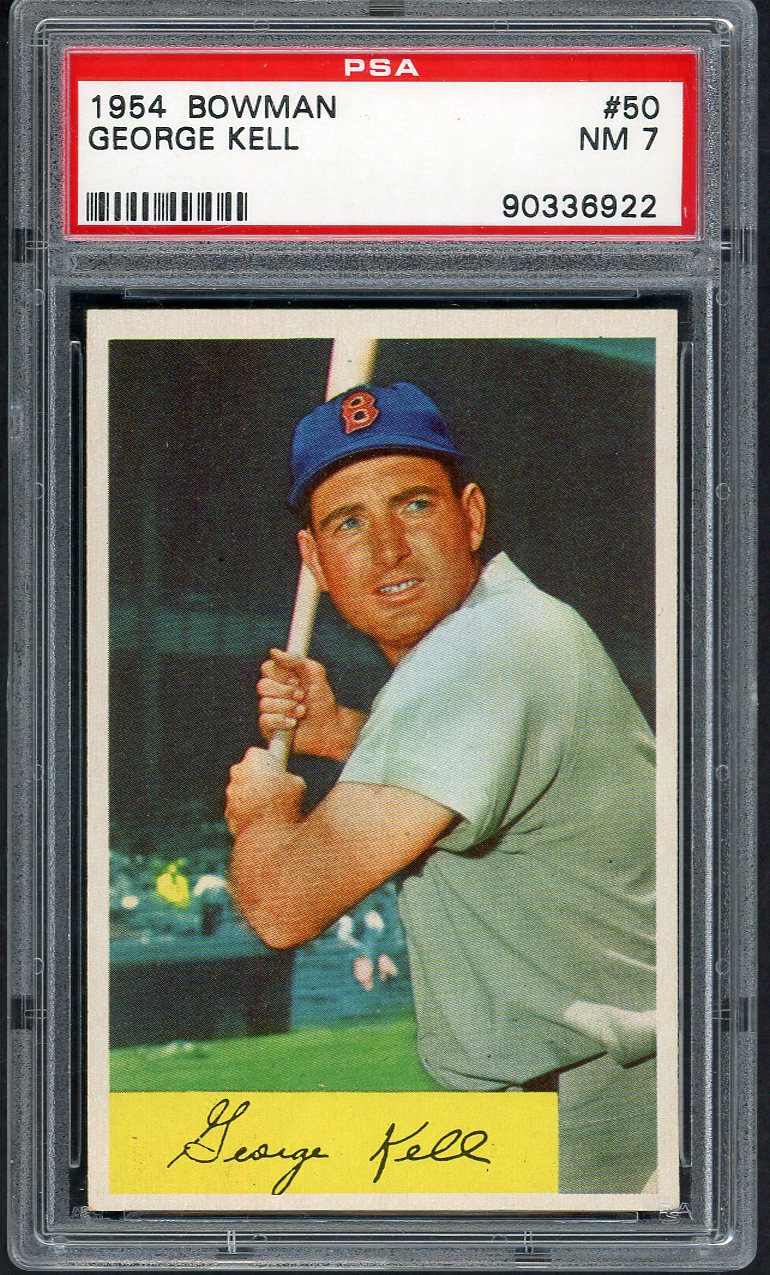 1954 Bowman Baseball #050 George Kell Red Sox PSA 7 NM 562536