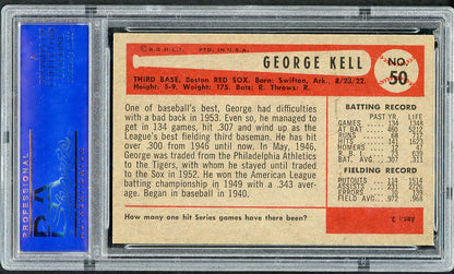 1954 Bowman Baseball #050 George Kell Red Sox PSA 7 NM 562536
