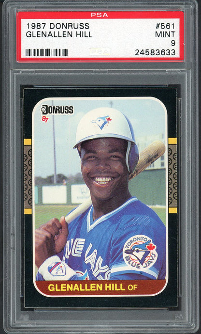 1987 Donruss #561 Glenallen Hill Blue Jays PSA 9 MINT 562540