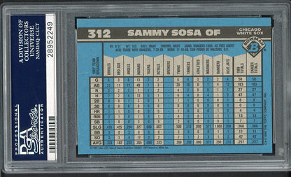 1990 Bowman #312 Sammy Sosa White Sox PSA 10 GEM MINT 562542