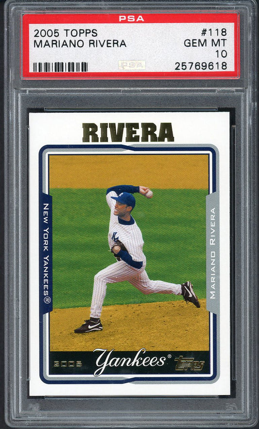 2005 Topps #118 Mariano Rivera Yankees PSA 10 GEM MINT 562547