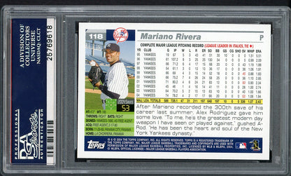2005 Topps #118 Mariano Rivera Yankees PSA 10 GEM MINT 562547