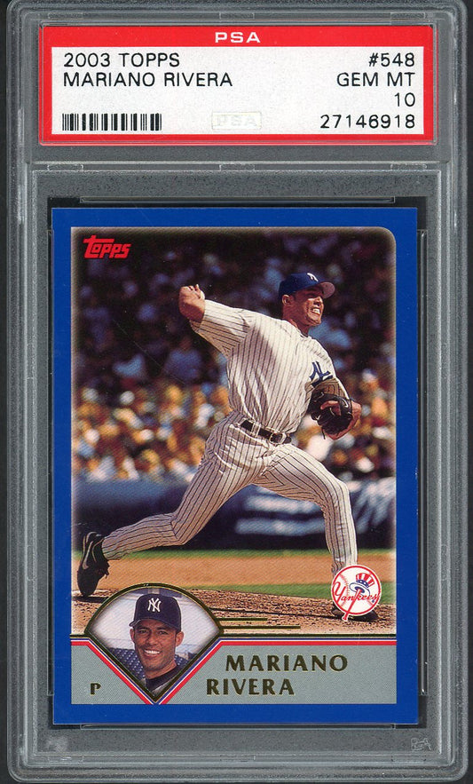 2003 Topps #548 Mariano Rivera Yankees PSA 10 GEM MINT 562548