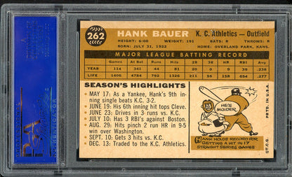 1960 Topps Baseball #262 Hank Bauer A's PSA 8 NM/MT 562549