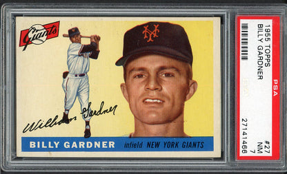 1955 Topps Baseball #027 Billy Gardner Giants PSA 7 NM 562550