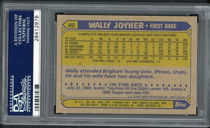 1987 Topps #080 Wally Joyner Angels PSA 10 GEM MINT 562554