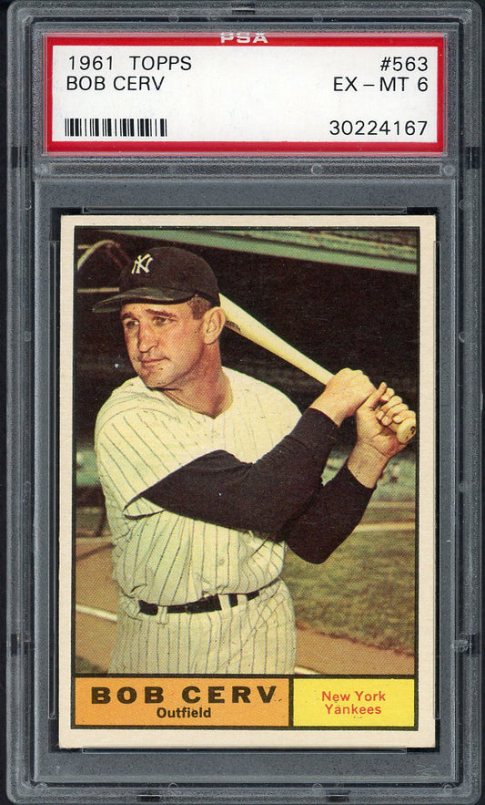 1961 Topps Baseball #563 Bob Cerv Yankees PSA 6 EX-MT 562559