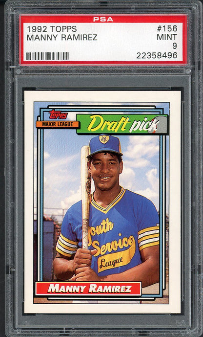 1992 Topps #156 Manny Ramirez Indians PSA 9 MINT 562568