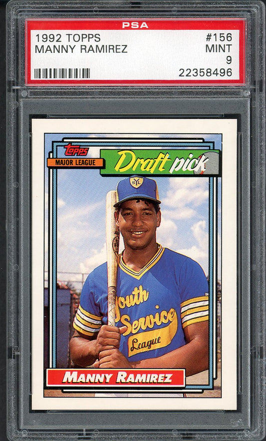 1992 Topps #156 Manny Ramirez Indians PSA 9 MINT 562568