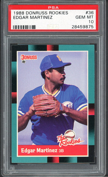1988 Donruss Rookies #036 Edgar Martinez Mariners PSA 10 GEM MINT 562574