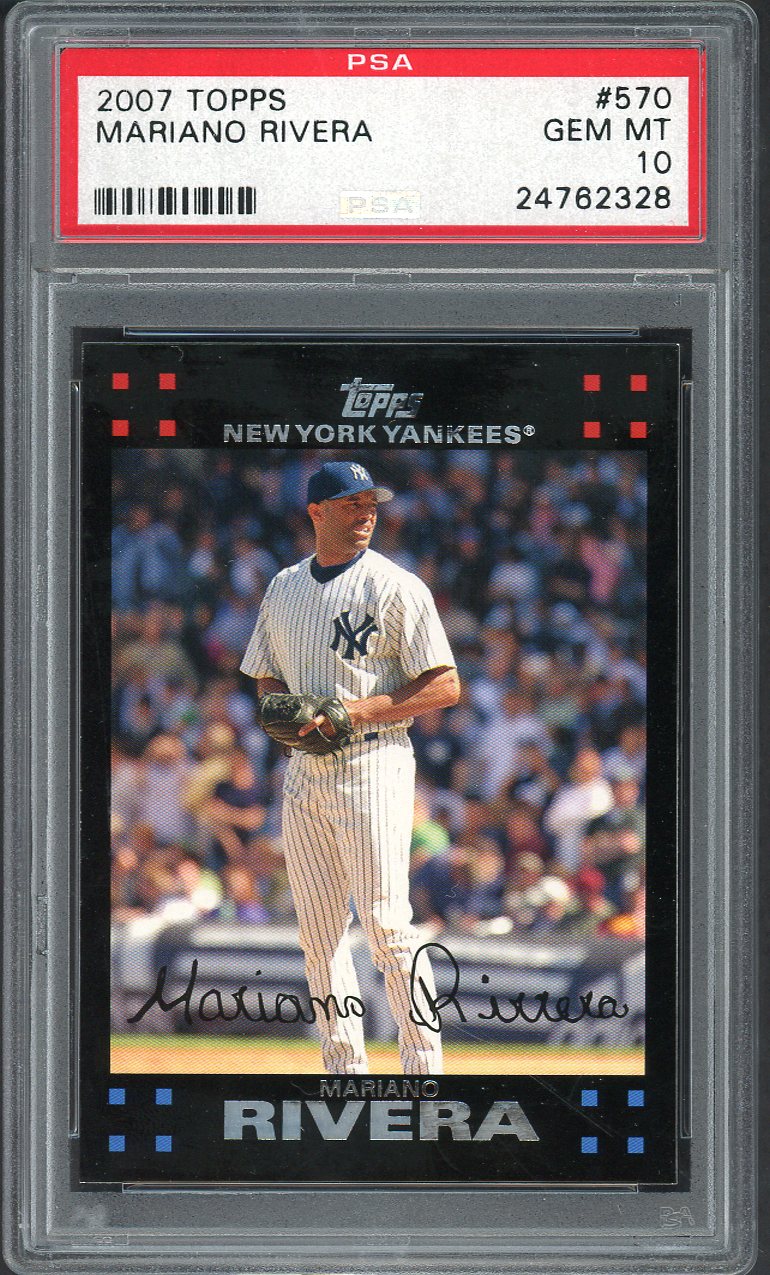 2007 Topps #570 Mariano Rivera Yankees PSA 10 GEM MINT 562575