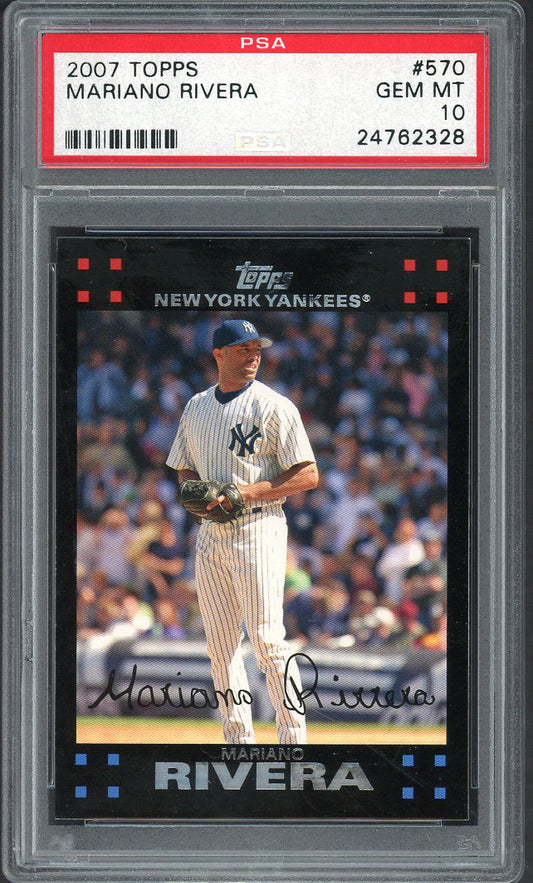 2007 Topps #570 Mariano Rivera Yankees PSA 10 GEM MINT 562575