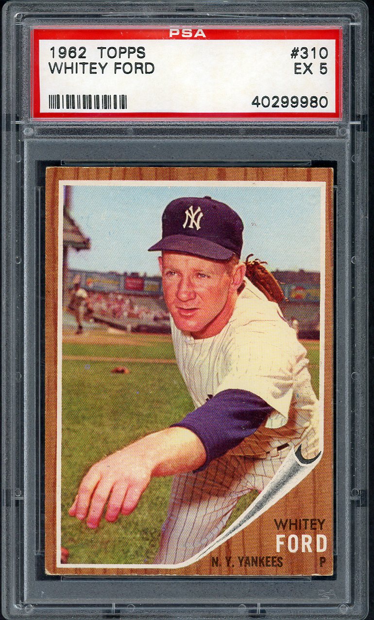 1962 Topps Baseball #310 Whitey Ford Yankees PSA 5 EX 562583