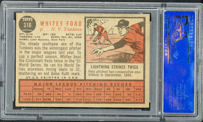 1962 Topps Baseball #310 Whitey Ford Yankees PSA 5 EX 562583
