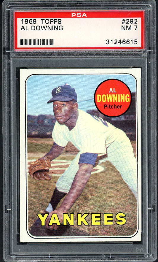 1969 Topps Baseball #292 Al Downing Yankees PSA 7 NM 562588