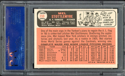 1966 Topps Baseball #350 Mel Stottlemyre Yankees PSA 6 EX-MT 562597
