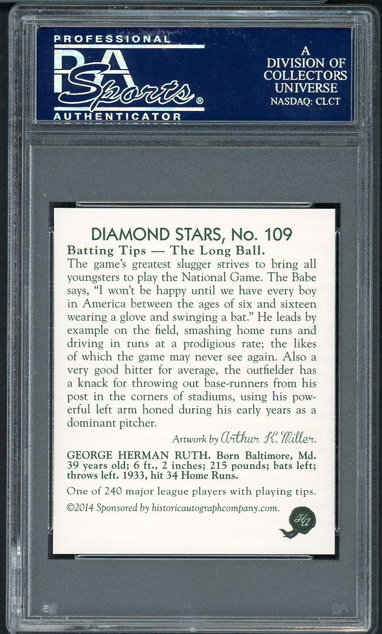 2014 NSCC National Convention Promo Babe Ruth Yankees PSA Auth 562611