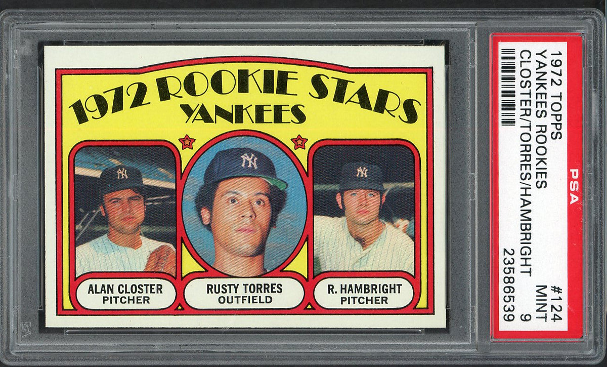 1972 Topps Baseball #124 Rusty Torres Yankees PSA 9 MINT 562616