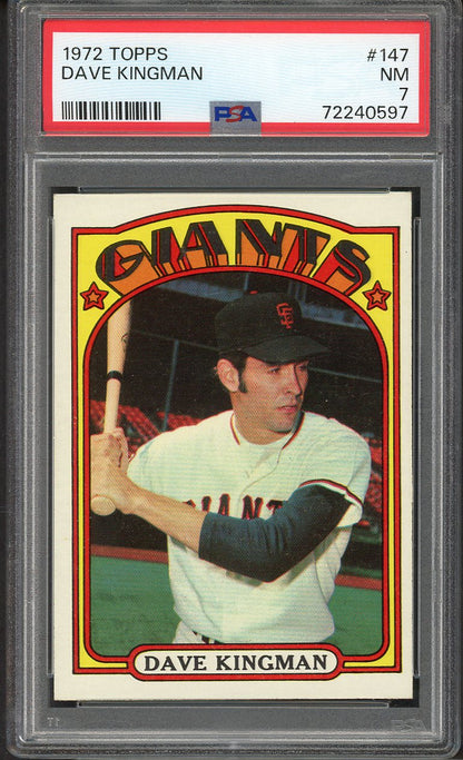 1972 Topps Baseball #147 Dave Kingman Giants PSA 7 NM 562617