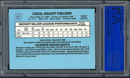 1986 Donruss #512 Cecil Fielder Blue Jays PSA 9 MINT 562619
