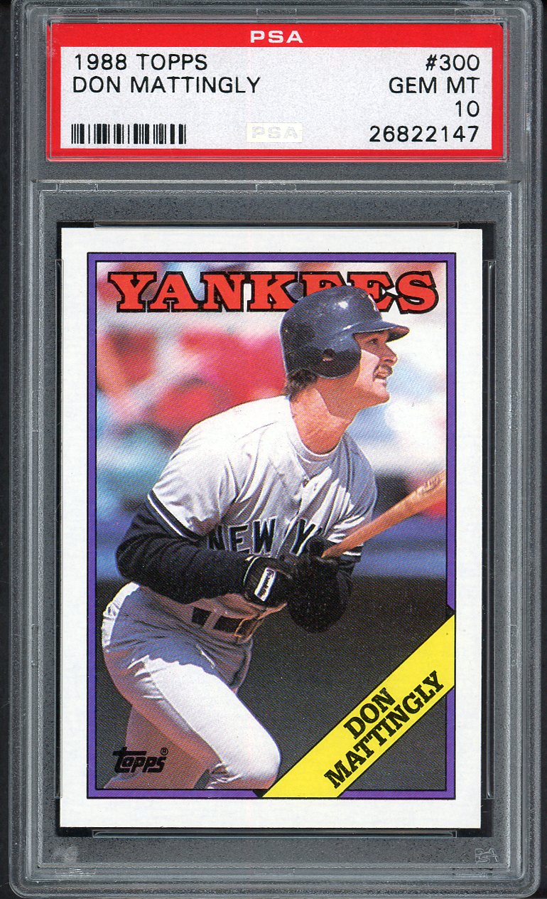 1988 Topps #300 Don Mattingly Yankees PSA 10 GEM MINT 562622
