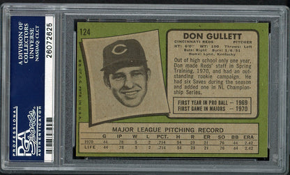 1971 Topps Baseball #124 Don Gullett Reds PSA 8 NM/MT 562623