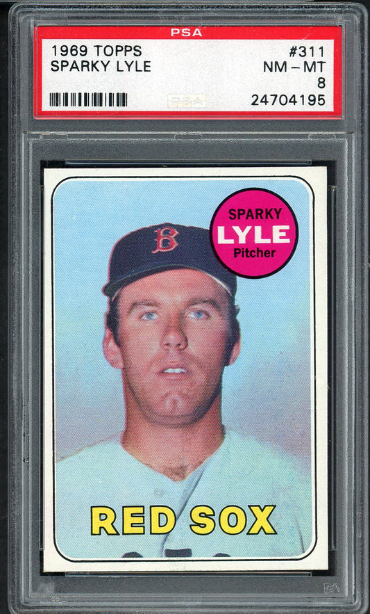1969 Topps Baseball #311 Sparky Lyle Red Sox PSA 8 NM/MT 562624