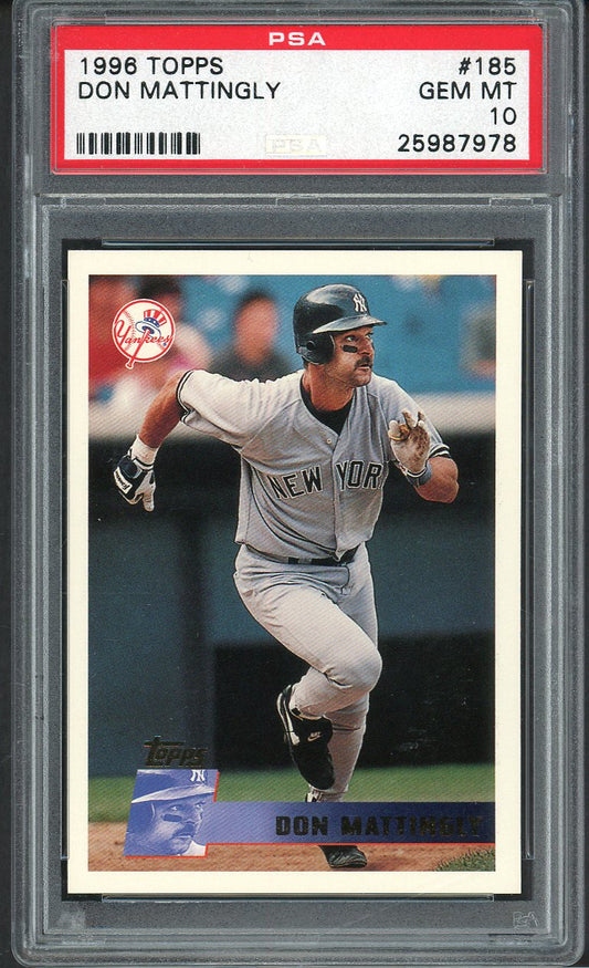 1996 Topps #185 Don Mattingly Yankees PSA 10 GEM MINT 562626