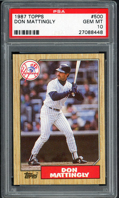 1987 Topps #500 Don Mattingly Yankees PSA 10 GEM MINT 562628