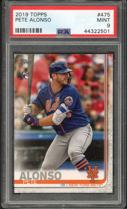 2019 Topps #475 Pete Alonso Mets PSA 9 MINT 562637