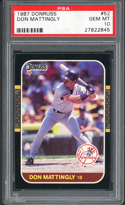 1987 Donruss #052 Don Mattingly Yankees PSA 10 GEM MINT 562642
