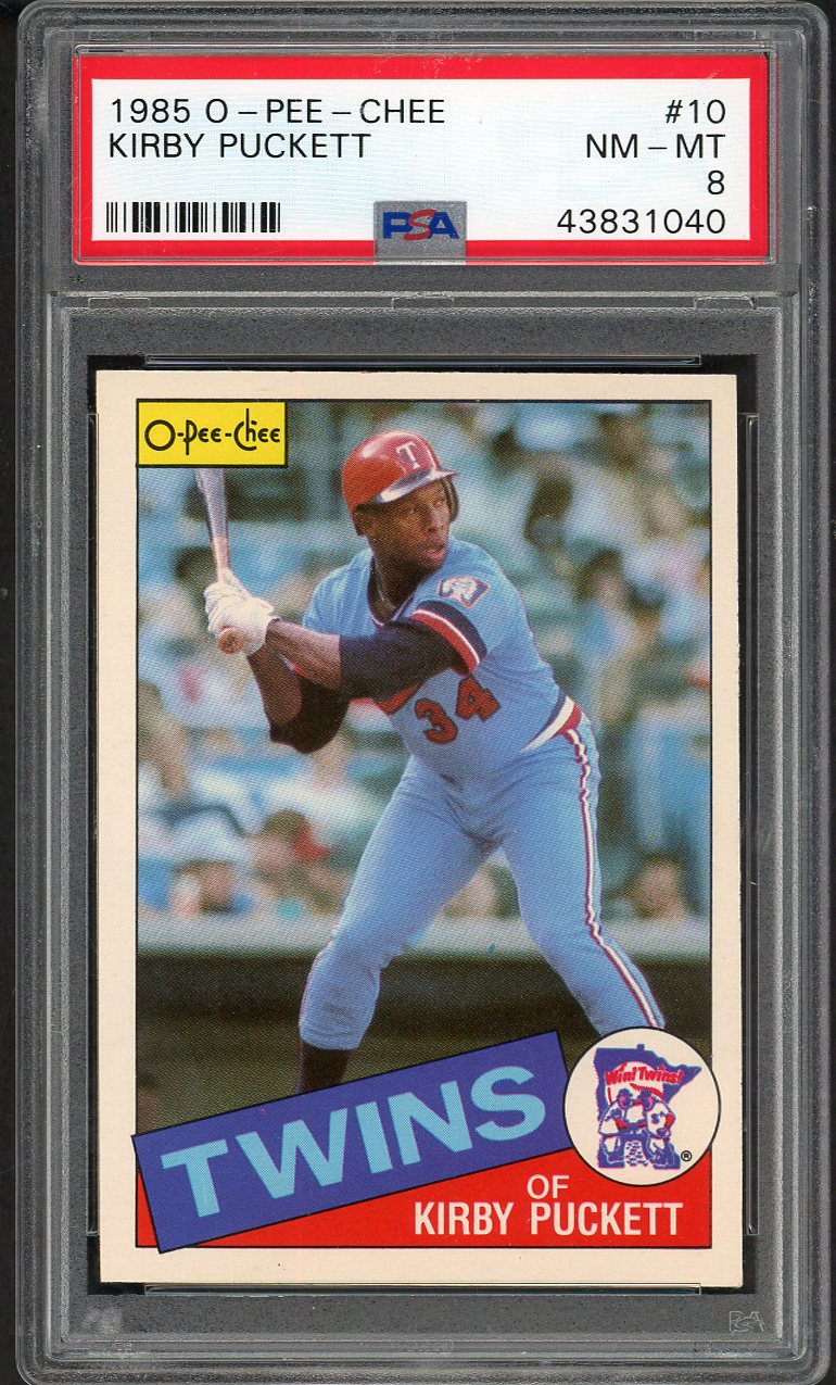 1985 O Pee Chee #010 Kirby Puckett Twins PSA 8 NM/MT 562644