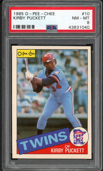 1985 O Pee Chee #010 Kirby Puckett Twins PSA 8 NM/MT 562644