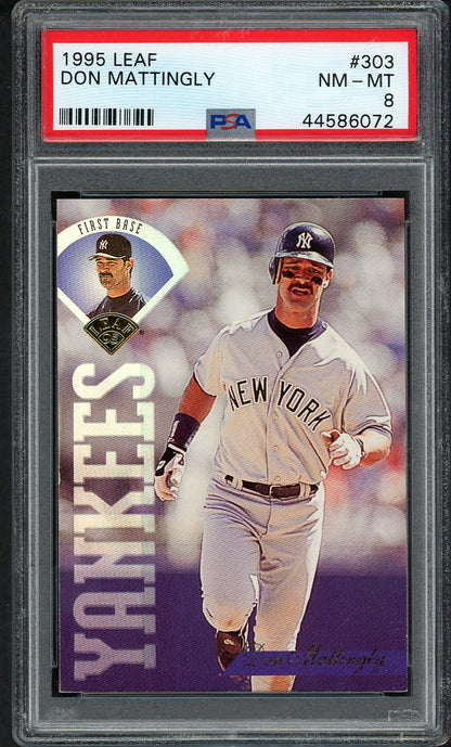 1995 Leaf #303 Don Mattingly Yankees PSA 8 NM/MT 562656