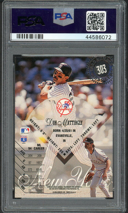 1995 Leaf #303 Don Mattingly Yankees PSA 8 NM/MT 562656