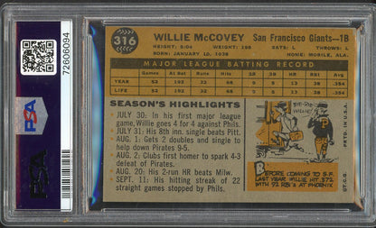 1960 Topps Baseball #316 Willie McCovey Giants PSA 5 EX 562657