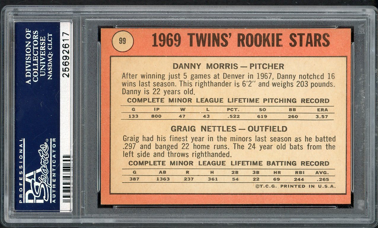 1969 Topps Baseball #099 Graig Nettles Twins PSA 8 NM/MT 562659
