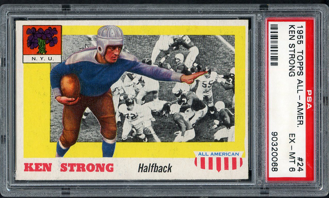 1955 Topps Football #024 Ken Strong NYU PSA 6 EX-MT 562660