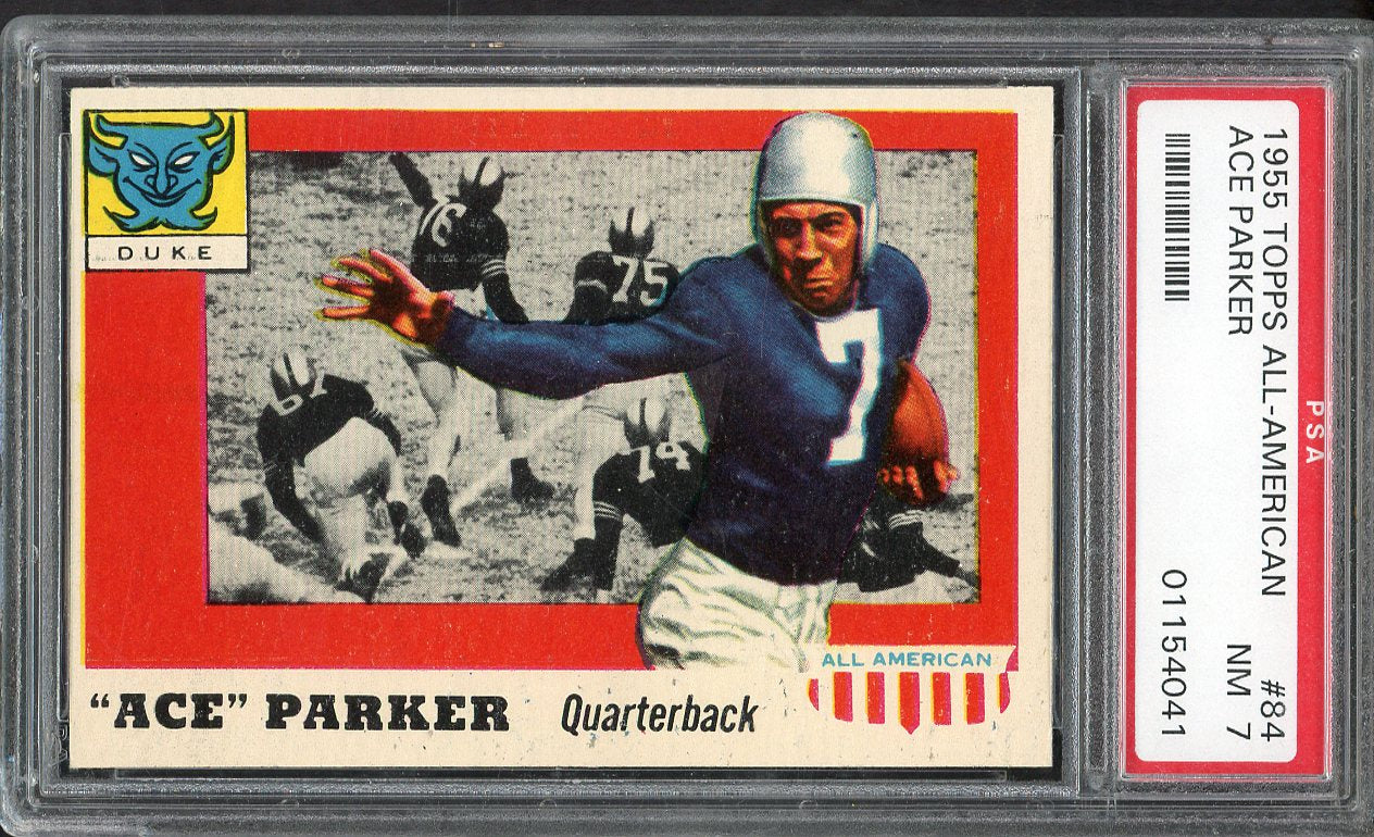 1955 Topps Football #084 Ace Parker Duke PSA 7 NM 562661