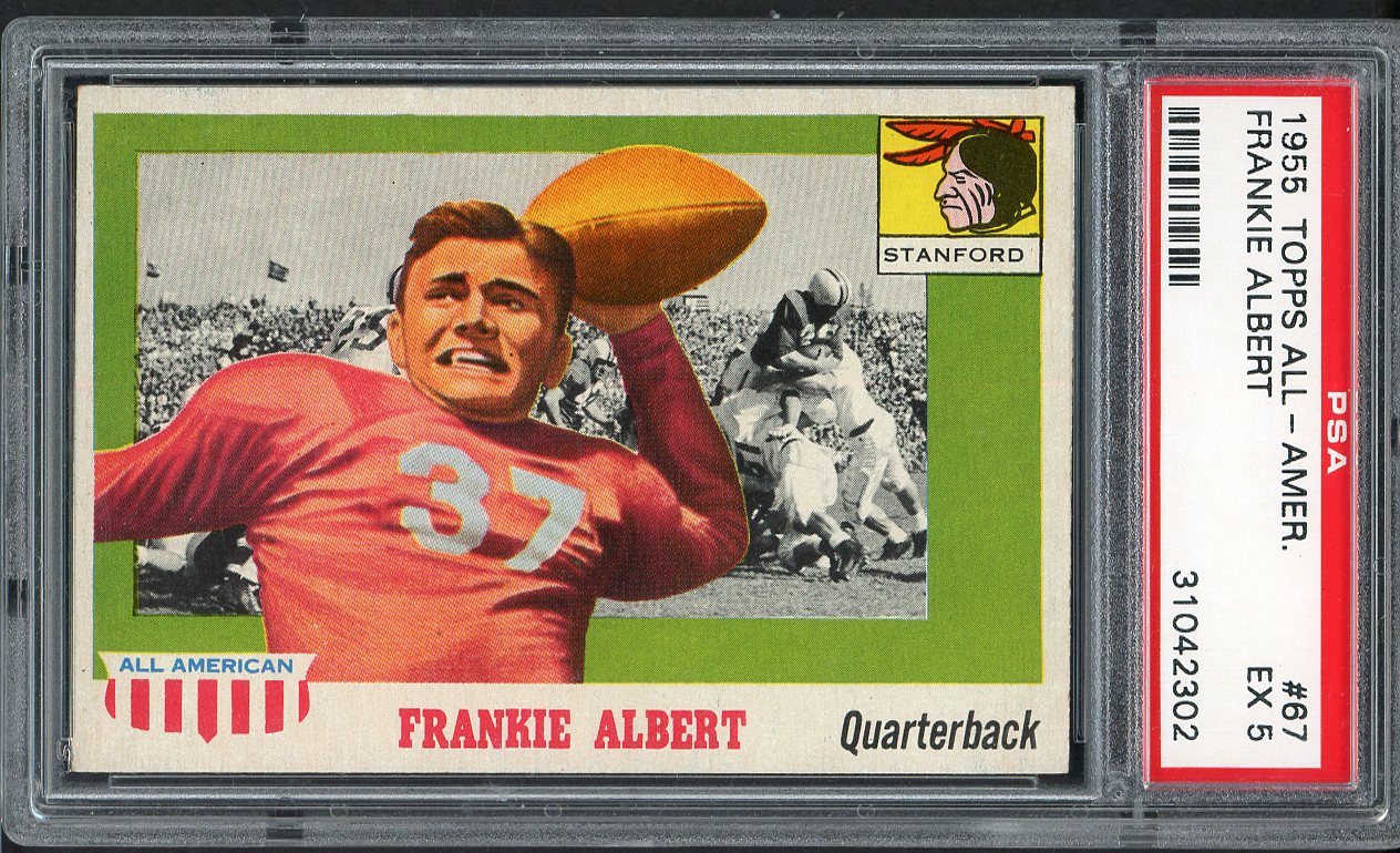 1955 Topps Football #067 Frankie Albert Stanford PSA 5 EX 562662