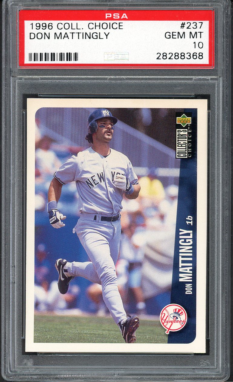 1996 Collectors Choice #237 Don Mattingly Yankees PSA 10 GEM MINT 562665