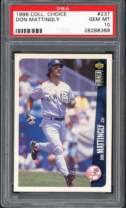 1996 Collectors Choice #237 Don Mattingly Yankees PSA 10 GEM MINT 562665